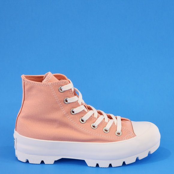 Converse CTAS Hi Quartz Pink Canvas Women's Platform Sneakers 571726C NWT - Picture 2 of 6